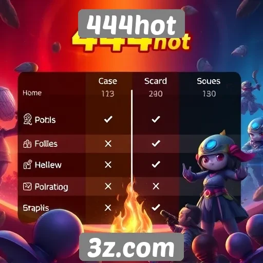 Comparação entre 444hot e outras plataformas de jogos