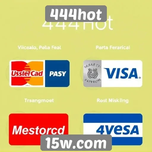 Métodos de pagamento disponíveis no 444hot